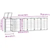 VidaXL 3279991, Grau, 4140 mm, 790 mm, 1170 mm Produktbild-Vorschau 8