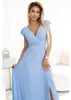 Numoco. Vestido de fiesta para mujer. Color: azul celeste. Vista previa de la imagen del producto 4