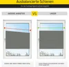A comparison of two window blinds, one from 'other providers' and one from 'our company', illustrating a feature. Produktbild-Vorschau