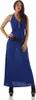 Damen Maxi Neckholder Sommerkleid mit Gürtel; Blau/S/M Produktbild-Vorschau 1