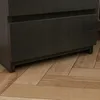Comodino per camera da letto, 2 cassetti, nero, stile loft Anteprima dell’immagine prodotto 5