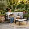 BEAUTYSOFA | SANTORINI Gartenlounge Ecksofa Hellgrau – Produktbild-Vorschau 3