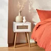 sweeek - Nachttisch mit Holzeffekt und Rattan-Geflecht, 1 Produktbild-Vorschau 6