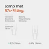 Vito Lighting -Halogeen Staaflamp R7s Helder - 150W 180lm Productafbeelding-voorbeeld 4