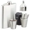 Relaxdays Flachmann Set Edelstahl 7 teilig, 200 ml Produktbild-Vorschau 1