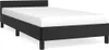 A black bed frame with a white mattress. Produktbild-Vorschau