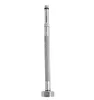 A product shot of a flexible steel braided hose with metal fittings on a white background. Produktbild-Vorschau