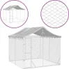 vidaXL Chenil d'extérieur avec toit argenté 3x3x2,5m Acier Voir les images du produit 11