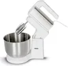 A white and silver stand mixer with a stainless steel bowl. Anteprima dell’immagine prodotto