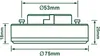 Technical drawing of a light bulb base with dimensions indicated. Produktbild-Vorschau