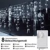 Lichterkette Außen Strom für Balkon LED Eisregen Outdoor Produktbild-Vorschau 2