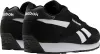 A pair of black Reebok sports shoes with white accents, shown from a rear-side angle. Produktbild-Vorschau