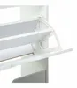 Schuhschrank aus Holz 115 x 60 x 24 cm - Farbe Weiß Produktbild-Vorschau 3