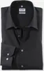 A folded black long-sleeved dress shirt is laid flat on a white background. Produktbild-Vorschau