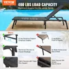 A chaise lounge chair by a swimming pool, with comparison graphics below. Produktbild-Vorschau