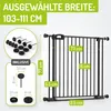 Bomi Treppenschutzgitter ohne Bohren, 103-111 cm, flacher Produktbild-Vorschau 2