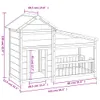 vidaXL Cuccia per cani grigia 143x60,5x109 cm in legno di Anteprima dell’immagine prodotto 7