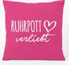 Huuraa Kissen Ruhrpott verliebt 40x40cm mit Füllung Fuchsia Produktbild-Vorschau 1