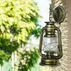 Vintage Wandleuchte Metall E27 Retro Antike Laterne Lampe Produktbild-Vorschau 7