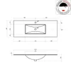 120cm  x  46cm Holzoptik- Badmöbelset | Sole Produktbild-Vorschau 3