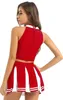Damen Cheerleader Kostüm Gr. XXL Crop Top & Faltenrock Produktbild-Vorschau 2