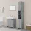vidaXL 3-tlg. Badmöbel-Set Grau Sonoma Holzwerkstoff Produktbild-Vorschau 2
