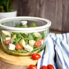 Glasschale mit Deckel & Ventil 2,5L Salatschale Produktbild-Vorschau 2