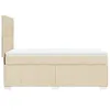 vidaXL Boxspringbett mit Matratze Creme 100x200 cm Stoff Produktbild-Vorschau 5