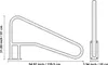 Diagram of a pool handrail with dimensions. Produktbild-Vorschau