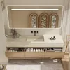 Waschbecken Set LED-Spiegel, Ablageplatte, Schrank  Keramik Produktbild-Vorschau 6