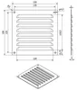 SOTECH Lüftungsgitter 150 x 150 mm Edelstahl gebürstet – Produktbild-Vorschau 6