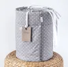 Mini PUNKTE Grau 100% Baumwolle 420 x 30 cm BETTUMRANDUNG Produktbild-Vorschau 2