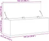 vidaXL Kufer dąb sonoma 102x35x35 cm materiał Podgląd zdjęcia produktu 8
