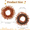 Set aus 2 Roten Künstlichen Weihnachtskränzen Produktbild-Vorschau 2
