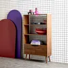 sweeek - Bücherregal in nussbaumfarbener Holzoptik, 2 Türen Produktbild-Vorschau 5