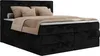 MKS MEBLE Boxspringbett 200x200 Schwarz Cord, Boxspringbett Produktbild-Vorschau 6