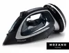 A black and silver cordless steam iron is shown against a white background. Produktbild-Vorschau