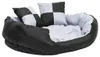 vidaXL Coussin réversible et lavable pour chien Gris et Voir les images du produit 1
