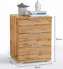 Nachtkommode >Nelli< in Wildeiche - 46x61x42cm Produktbild-Vorschau 3