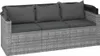 vidaXL 3-Sitzer-Gartensofa mit Dach und Fußhocker Grau Poly Produktbild-Vorschau 5
