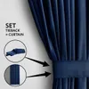 Gardine Kräuselband 140x245 cm Vorhang Indigo Verdunkelnd Produktbild-Vorschau 7