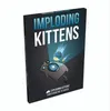 A product shot of the Imploding Kittens card game expansion box, set against a dark, starry background. Produktbild-Vorschau