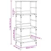Libreria grigia Sonoma 50x33x117,5 cm in materiale ligneo Anteprima dell’immagine prodotto 8