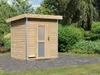 Saunahaus Roger mit moderner Tür naturbelassen inkl. 9 kW Produktbild-Vorschau 3