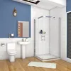 80X110cm Duschwand Schiebetür Dusche Duschkabine Produktbild-Vorschau 1