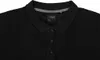 Close-up of a black polo shirt collar and buttons. Produktbild-Vorschau