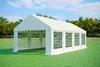 Partyzelt 4x8m - PVC Standard Feuerfest - Grün und Weiß Produktbild-Vorschau 6