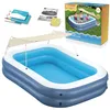 Piscine gonflable familiale avec abri 254 x 174 x 140 cm Voir les images du produit 1