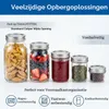 Mason Jar Deckel 70 mm, 6 Stück, Edelstahl, Silikondichtung, silber Productafbeelding-voorbeeld
