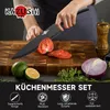 KAZUSHI 9-tlg Messerset mit Drehbare Messerblock, Profi Produktbild-Vorschau 3